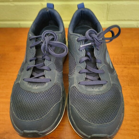 Skechers Go Walk Arch Fit Mens Sz 9.5 Shoes Lace Up Sneakers hyper burst BLUE T1 - Picture 3 of 12